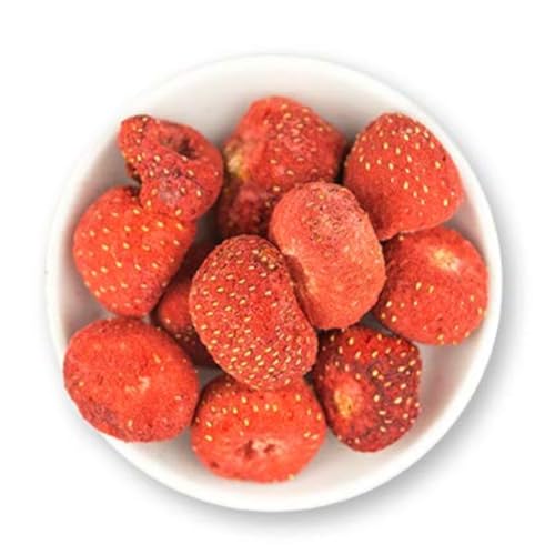 1001 Frucht gefriergetrocknete Erdbeeren 100 g I Trockenfrüchte für Müslimischung I getrocknete Erdbeeren mit hohem Vitamin C- Gehalt I ganze Früchte I gefriergetrocknete Früchte I Premium Qualität I von 1001 Frucht