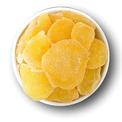 1001 Frucht Ingwer Scheiben kandiert 1000g mit Vitamin C Magnesium Eisen I kandierter Ingwer Thailand I Candied Ginger I kandierte Trockenfrüchte I candierte Früchte Ingwerscheiben würzig von 1001 Frucht