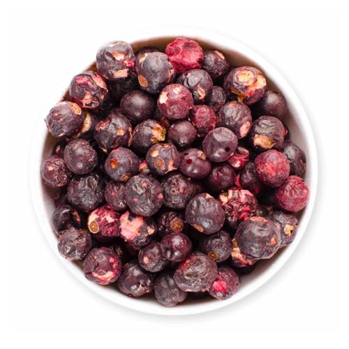 1001 Frucht schwarze Johannisbeeren gefriergetrocknet 100 gr I Supersnacks und Powerfood gefriergetrocknete Früchte I Toppings für Bowls als Müslizusatz ganze Früchte I gefriergetrocknete Früchte von 1001 Frucht