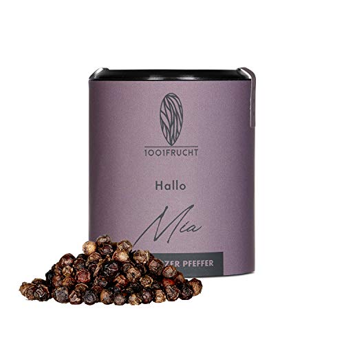 1001 Frucht | Pfeffer schwarz ganz 70g - Mia | schwarze Pfefferkörner, | Pfeffer ganz für die Mühle | 1001 FRUCHT 1001 Frucht | Pfeffer schwarz ganz 70g - Mia | schwarze Pfefferkörner, | Pfeffer ganz für die Mühle | 1001 FRUCHT von 1001 Frucht