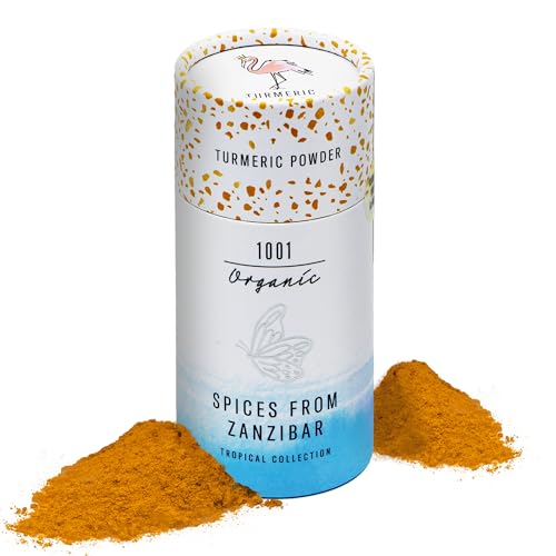 1001 Organic Kurkuma-Pulver aus Sansibar (45 g) - frischer Kurkuma gemahlen - aromatisches Gewürz - Curcuma - Turmeric Powder - für Goldene Milch - ideal für asiatische Gerichte 1001 Organic Kurkuma-Pulver aus Sansibar (45 g) - frischer Kurkuma gemahlen - aromatisches Gewürz - Curcuma - Turmeric Powder - für Goldene Milch - ideal für asiatische Gerichte von 1001 Organic