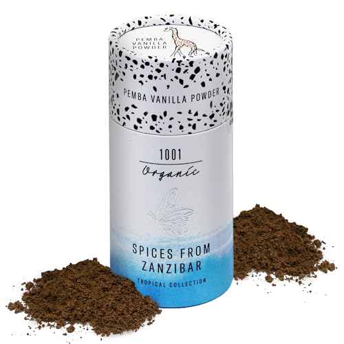 1001 Organic Pemba Vanille Pulver 40 g - frische Vanille aus Sansibar - naturbelassen & von Hand geerntet - gemahlen aus echten Vanilleschoten - Vanilla-Powder - Gewürz zum kochen & backen 1001 Organic Pemba Vanille Pulver 40 g - frische Vanille aus Sansibar - naturbelassen & von Hand geerntet - gemahlen aus echten Vanilleschoten - Vanilla-Powder - Gewürz zum kochen & backen von 1001 Organic