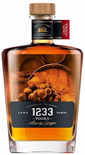 1233 Grape Vodka aus Eichenfässern, Trauben-Wodka aus Polen, 0,7 L, 40% Vol. 1233 Grape Vodka aus Eichenfässern, Trauben-Wodka aus Polen, 0,7 L, 40% Vol. von 1233