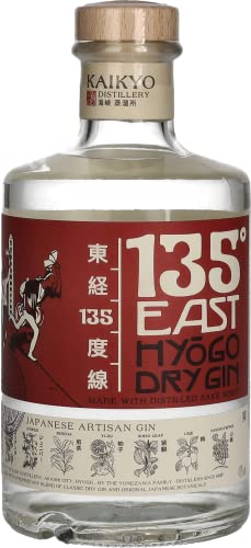 135° EAST Gin | Japanese Botanicals | Noten von Sansho-Pfeffer | Mit destilliertem Sake | 700ml | 42% alc. | Gold Award Gewinner des San Fransisco World Spirits Competition 2024 von 135° EAST