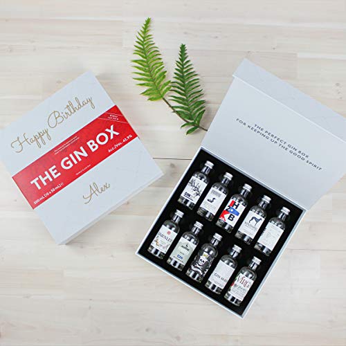 Gin World Tasting Collection in Geschenk-Box mit Ihrer persönlichen Laser-Gravur von 1423 ApS