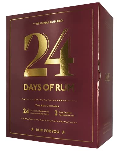 1423 S.B.S 24 DAYS OF RUM The Original Rum Box 42,9% Vol. 24x0,02l in Geschenkbox mit 2 Nosing Gläsern von 1423 World Class Spirits