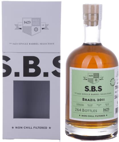 1423 S.B.S BRAZIL Rum Single Barrel Selection 2011 56,6% Vol. 0,7l in Geschenkbox von 1423 World Class Spirits
