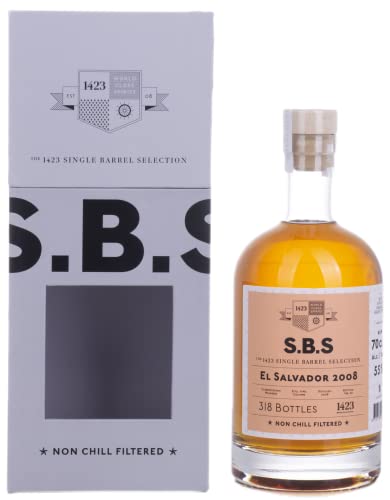 1423 S.B.S EL SALVADOR Rum 2008 55% Vol. 0,7l in Geschenkbox von 1423 World Class Spirits