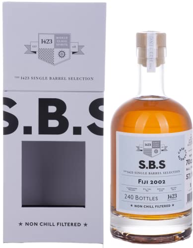1423 S.B.S FIJI Rum Single Barrel Selection 2002 57,1% Vol. 0,7l in Geschenkbox von 1423 World Class Spirits
