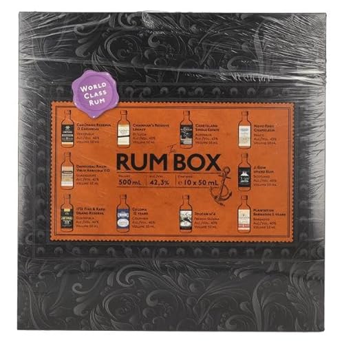 The Rum Box Purple Edition 42,3% Vol. 10x0,05l in Geschenkbox von 1423 World Class Spirits