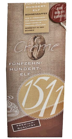 Fünfzehnhundertelf 1511 Kaffee Creme von 1511 Fünfzehnhundertelf