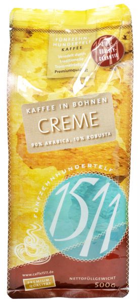 Fünfzehnhundertelf 1511 Kaffee Creme von 1511 Fünfzehnhundertelf