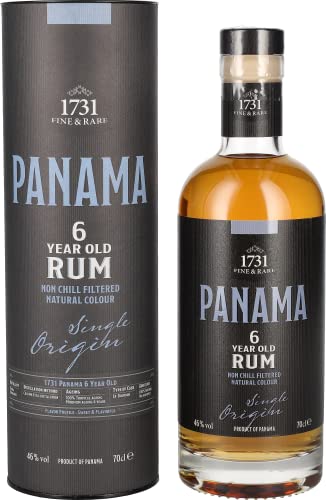 1731 Fine & Rare PANAMA 6 Years Old Single Origin Rum 46% Vol. 0,7l in Geschenkbox von 1731 Fine & Rare