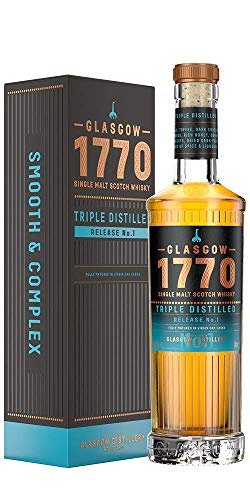 1770 Glasgow Single Malt Scotch Whisky - Triple Distilled | 1x0.5L | Schottland | Dreifach destilliert - leichter Körper | Süß-würzig von Hard To Find