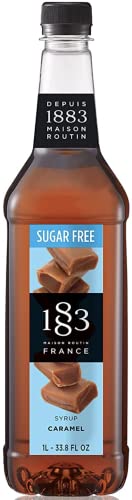 1883 Karamell Sirup Zuckerfrei | Ohne Zucker | Qualität aus Frankreich | 1 Liter | PET-Flasche | Vegan von 1883 Maison Routin