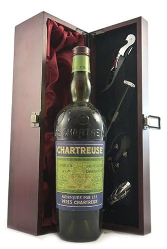 1956-1964 Bottling Grande Chartreuse Green L Garnier 96% Proof in einer mit Seide ausgestatetten Geschenkbox, 1 x 700ml von 1956-1964 Grande Chartreuse