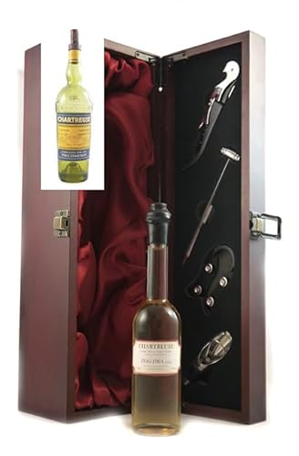 1956-1964 Bottling Grande Chartreuse Yellow L Garnier 75% Proof 10cls (Decanted selection) in einer mit Seide ausgestatetten Geschenkbox, 1 x 100ml von 1956-1964 Grande Chartreuse