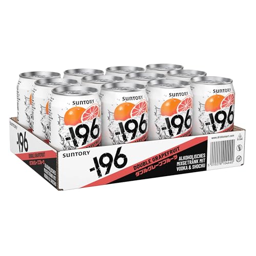 -196 Double Grapefruit, Alkoholisches Mixgetränk mit Vodka und Shochu, fertig gemixt in der Dose, 10 Prozent Vol, 0,33l von -196℃ 瞬間凍結