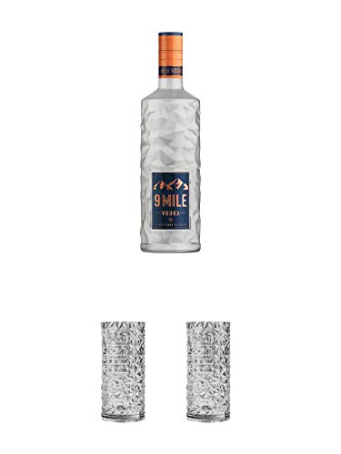 9 Mile Vodka Deutschland 3,0 Liter + 9 Mile HIGHBALL Vodka Glas 1 Stück + 9 Mile HIGHBALL Vodka Glas 1 Stück von 1a Schiefer