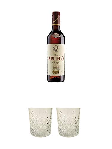 Abuelo Anejo Reserva Especial Rum Panama 0,7 Liter + Rum Glas 1 Stück + Rum Glas 1 Stück von 1a Schiefer