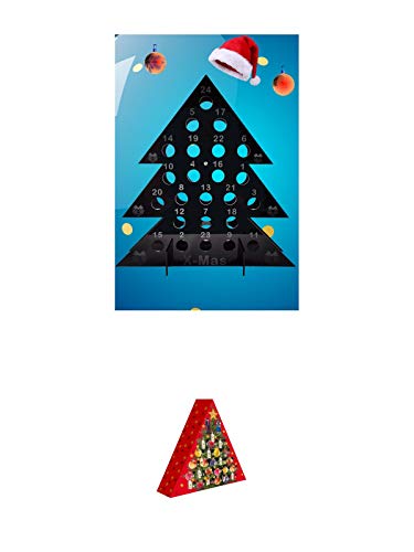 Adventskalender unbefüllt aus Plexiglas für 24 Miniaturen + Adventskalender Elztalbrennerei Weis Edelobstbrände & Liköre 24 x 0,02 Liter von 1a Schiefer