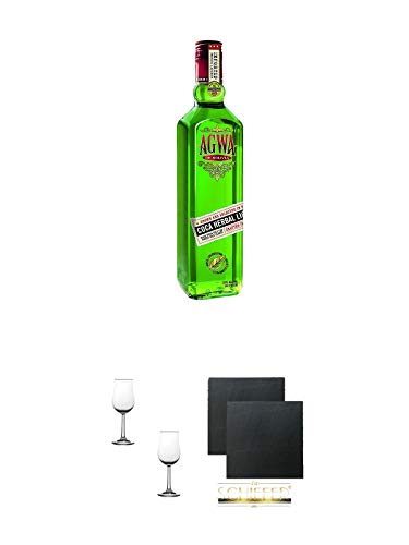 Agwa de Bolivia Likör aus der Kokapflanze mit Ginseng 0,7 Liter + Nosing Gläser Kelchglas Bugatti mit Eichstrich 2cl und 4cl - 2 Stück + Schiefer Glasuntersetzer eckig ca. 9,5 cm Ø 2 Stück Agwa de Bolivia Likör aus der Kokapflanze mit Ginseng 0,7 Liter + Nosing Gläser Kelchglas Bugatti mit Eichstrich 2cl und 4cl - 2 Stück + Schiefer Glasuntersetzer eckig ca. 9,5 cm Ø 2 Stück von 1a Schiefer