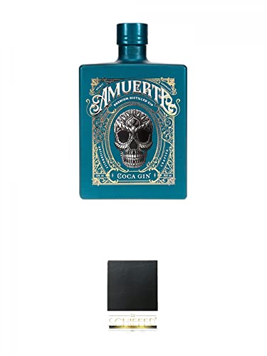 Amuerte Coca Leaf Gin 0,7 Liter - GREEN - Edition 43% + Schiefer Glasuntersetzer eckig ca. 9,5 cm Durchmesser Amuerte Coca Leaf Gin 0,7 Liter - GREEN - Edition 43% + Schiefer Glasuntersetzer eckig ca. 9,5 cm Durchmesser von 1a Schiefer