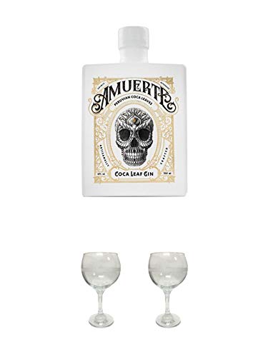 Amuerte Coca Leaf Gin 0,7 Liter WHITE Edition + The London Gin No 1 GIN Glas 1 Stück + The London Gin No 1 GIN Glas 1 Stück von 1a Schiefer