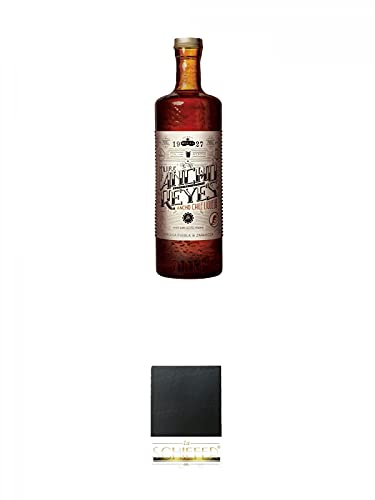 Ancho Reyes Licor de Chile ROJO 0,7 Liter + Schiefer Glasuntersetzer eckig ca. 9,5 cm Durchmesser von 1a Schiefer