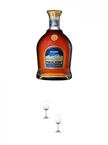 Ararat Dvin Collection Reserve mit Geschenkverpackung 0,7 Liter + Nosing Gläser Kelchglas 2 Stück Ararat Dvin Collection Reserve mit Geschenkverpackung 0,7 Liter + Nosing Gläser Kelchglas 2 Stück von 1a Schiefer