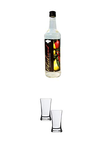 BACK Obstler aus Äpfeln und Birnen 1,0 Liter Deutschland + Stölzle Shotglas/Stamper 2 Stück 2050021 BACK Obstler aus Äpfeln und Birnen 1,0 Liter Deutschland + Stölzle Shotglas/Stamper 2 Stück 2050021 von 1a Schiefer