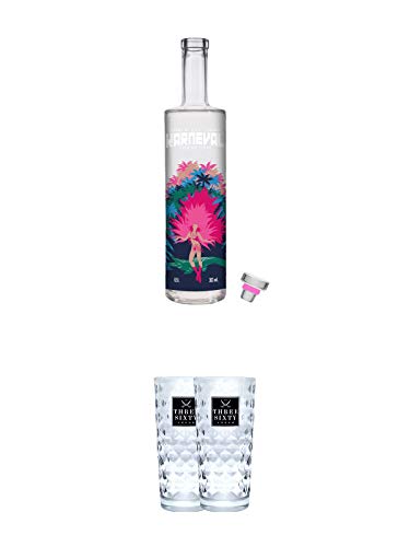 BONEZ MC & RAF CAMORA Karneval Premium Vodka 0,50 Liter + Three Sixty Vodka Gläser 2 Stück BONEZ MC & RAF CAMORA Karneval Premium Vodka 0,50 Liter + Three Sixty Vodka Gläser 2 Stück von 1a Schiefer
