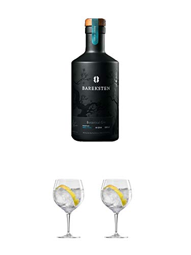 Bareksten Botanical Gin aus Norwegen 0,50 Liter + Ballon Bistro Cubata GIN Glas 1 Stück + Ballon Bistro Cubata GIN Glas 1 Stück von 1a Schiefer