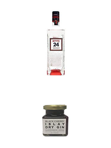 Beefeater 24 London Dry Gin 0,7 Liter + Islay Dry Gin Black Cherry Sauerkirsche Marmelade 150 Gramm von 1a Schiefer