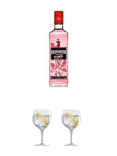 Beefeater Pink Gin England 0,7 Liter + Ballon Bistro Cubata GIN Glas 1 Stück + Ballon Bistro Cubata GIN Glas 1 Stück von 1a Schiefer