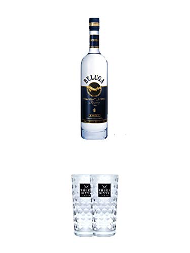 Beluga Transatlantic Vodka 0,7 Liter + Three Sixty Vodka Gläser 2 Stück Beluga Transatlantic Vodka 0,7 Liter + Three Sixty Vodka Gläser 2 Stück von 1a Schiefer