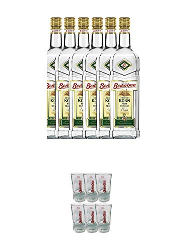 Berentzen Traditionskorn aus Weizen 6 x 1,0 Liter + Berentzen Shotglas mit Eichstrich 6 x 2cl Berentzen Traditionskorn aus Weizen 6 x 1,0 Liter + Berentzen Shotglas mit Eichstrich 6 x 2cl von 1a Schiefer