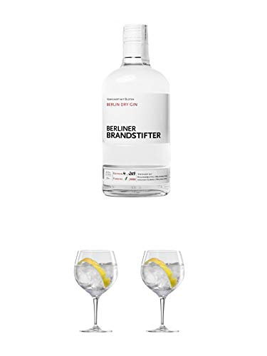 Berliner Brandstifter Dry Gin Deutschland 0,7 Liter + Ballon Bistro Cubata GIN Glas 1 Stück + Ballon Bistro Cubata GIN Glas 1 Stück von 1a Schiefer