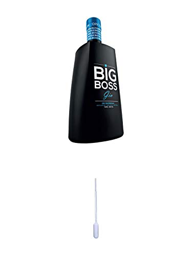 Big Boss Dry Gin Premium 40% 0,7 Liter + Einweg-Pipette 1 Stück von 1a Schiefer