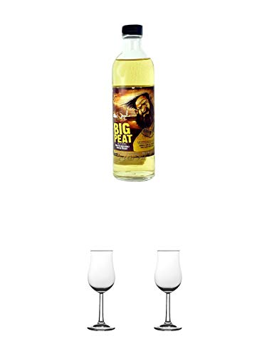 Big Peat Islands Whisky 0,2 Liter + Nosing Gläser Kelchglas Bugatti mit Eichstrich 2cl und 4cl 1 Stück + Nosing Gläser Kelchglas Bugatti mit Eichstrich 2cl und 4cl 1 Stück von 1a Schiefer