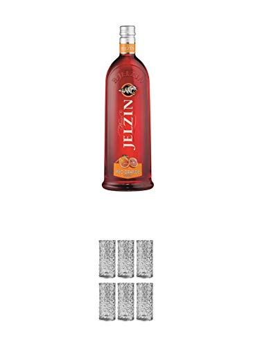 Boris Jelzin Blutorange Vodka 0,7 Liter + 9 Mile Highball Vodka Glas 6 Stück Boris Jelzin Blutorange Vodka 0,7 Liter + 9 Mile Highball Vodka Glas 6 Stück von 1a Schiefer
