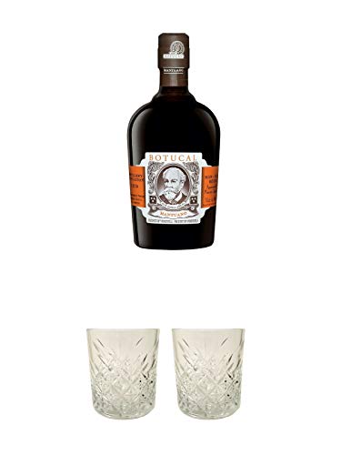 Botucal Diplomatico Mantuano 0,7 Liter + Rum Glas 1 Stück + Rum Glas 1 Stück von 1a Schiefer