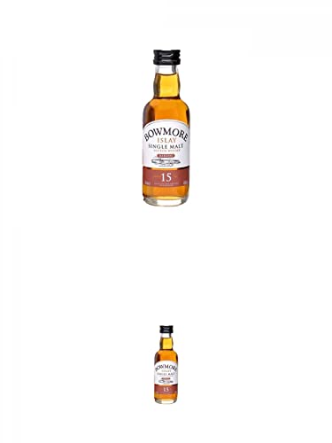 Bowmore 15 Jahre neue Ausstattung Single Malt Whisky Miniatur 5 cl + Bowmore 15 Jahre neue Ausstattung Single Malt Whisky Miniatur 5 cl von 1a Schiefer