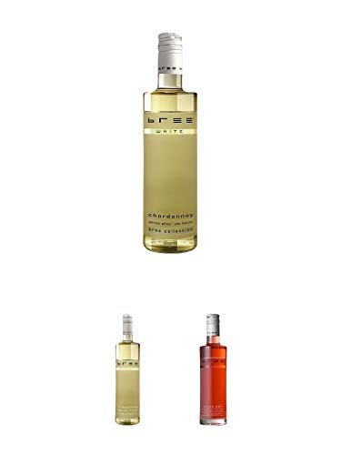 Bree Chardonnay 0,75 Liter + Bree Riesling Weißwein 0,75 Liter + Bree Pinot Noir Rosewein 0,75 Liter von 1a Schiefer