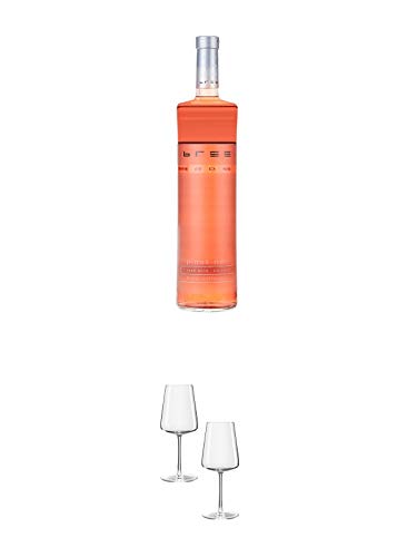 Bree - ROSE 1,5 Liter Magnum + Weißweinglas Stölzle - 1590002 2 Stück von 1a Schiefer