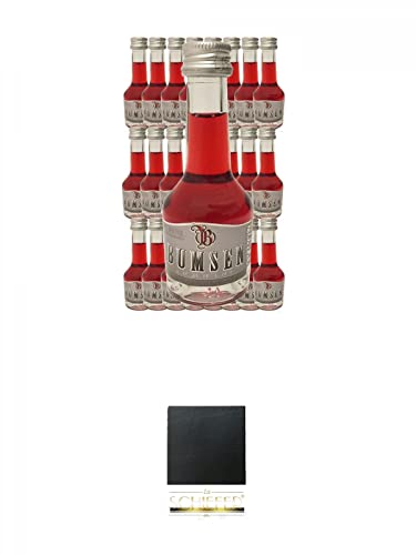 Bumsen Likör 25 x 2 cl Würfel + Schiefer Glasuntersetzer eckig ca. 9,5 cm Durchmesser Bumsen Likör 25 x 2 cl Würfel + Schiefer Glasuntersetzer eckig ca. 9,5 cm Durchmesser von 1a Schiefer