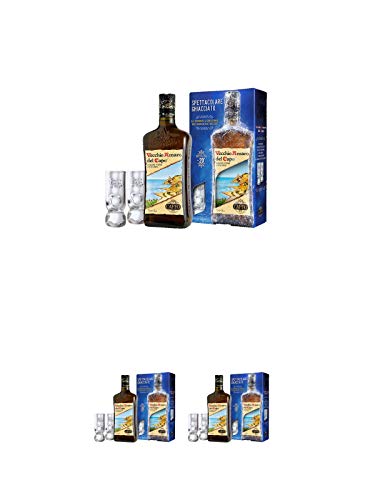 Caffo Vecchio Amaro del Capo Kräuterlikör 0,7 Liter + 2 Gläser in Geschenkverpackung + Caffo Vecchio Amaro del Capo Kräuterlikör 0,7 Liter + 2 Gläser in Geschenkverpackung + Caffo Vecchio Amaro del Capo Kräuterlikör 0,7 Liter + 2 Gläser in Geschenkverpack von 1a Schiefer