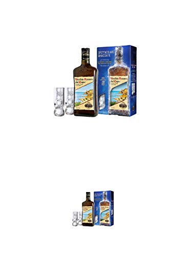 Caffo Vecchio Amaro del Capo Kräuterlikör 0,7 Liter + 2 Gläser in Geschenkverpackung + Caffo Vecchio Amaro del Capo Kräuterlikör 0,7 Liter + 2 Gläser in Geschenkverpackung von 1a Schiefer