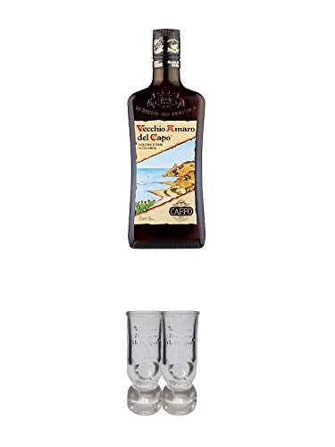 Caffo Vecchio Amaro del Capo Kräuterlikör aus Italien 0,7 Liter + Caffo Shot Gläser mit Eichstrich 2 Stück Caffo Vecchio Amaro del Capo Kräuterlikör aus Italien 0,7 Liter + Caffo Shot Gläser mit Eichstrich 2 Stück von 1a Schiefer