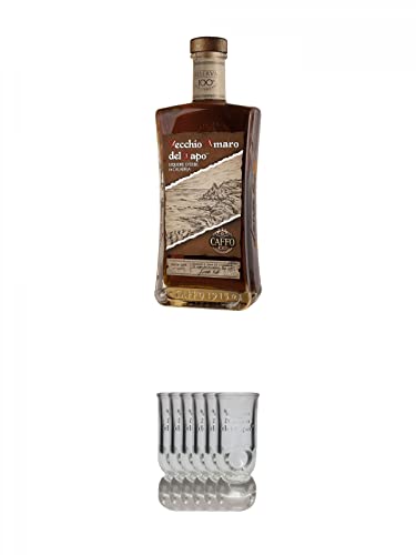 Caffo Vecchio RISERVA ANNIVERSARY 100 aus Italien 0,7 Liter + Caffo Shot Gläser mit Eichstrich 1 x 6er Set Caffo Vecchio RISERVA ANNIVERSARY 100 aus Italien 0,7 Liter + Caffo Shot Gläser mit Eichstrich 1 x 6er Set von 1a Schiefer